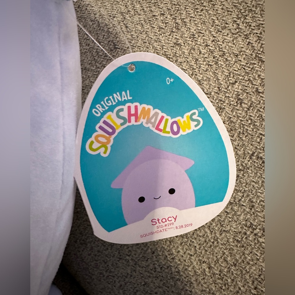Nwt  12" Stacy the Squid Squishmallow Stuffed Plush Purple - Picture 2 of 3